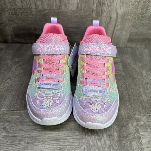 Skechers Light Up Toddler size 5 Princess Wishes Multicolored Shoes - Picture 3 of 8